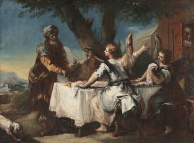 Abraham byder de tre engle velkommen, 1750