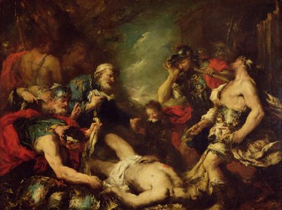 Alexander den Store før Liget af Dareios III, 330 f.Kr., 1700-tallet af Francesco Guardi