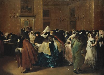 Kasino Den reducerede i Venedig af Francesco Guardi