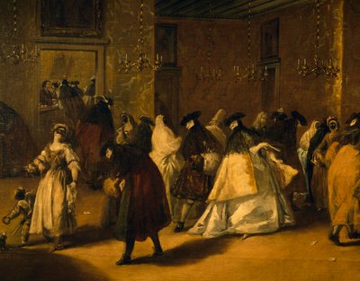 De reducerede (maskerede venetianere) af Francesco Guardi