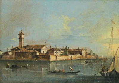 Isola del Lazzaretto Vecchio, anden halvdel af det 18. årh. af Francesco Guardi