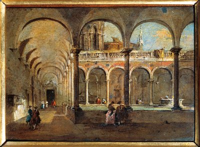 Italien, Venedig, Brødrenes Kloster (maleri) af Francesco Guardi