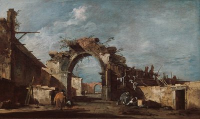 Ødelagt buegang af Francesco Guardi
