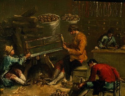 Skilt af Guild of Coroneri af Francesco Guardi