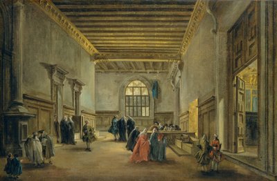Forkammeret til Sala del Maggior Consiglio, ca. 1765-68 af Francesco Guardi