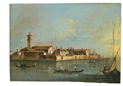 Øen Lazzaretto Vecchio, Venedig af Francesco Guardi