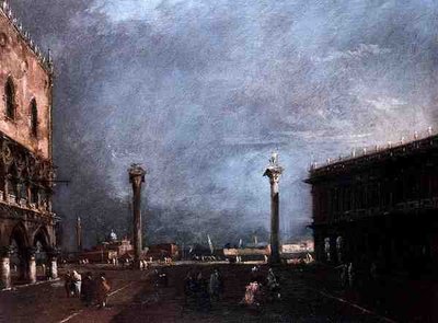 Piazzetta di San Marco i Venedig (olie på lærred) af Francesco Guardi