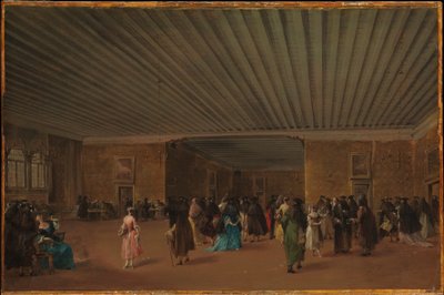 Det offentlige ridotto i Palazzo Dandolo af Francesco Guardi