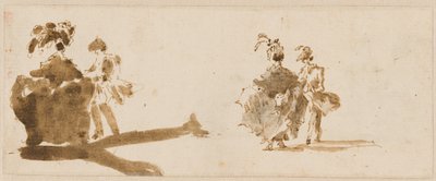 To elegante par [verso] af Francesco Guardi