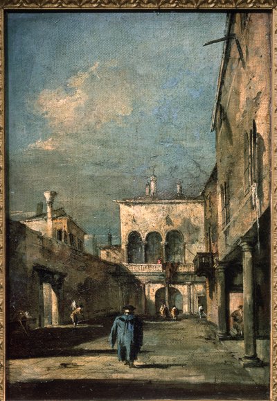 venetiansk gårdhave af Francesco Guardi