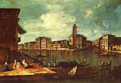 Venedig, Canal Grande med San Geremia, Palazzo Labia og indgangen til Cannaregio af Francesco Guardi