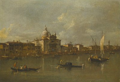 Venedig, udsigt mod Giudecca og kirken le Zitelle af Francesco Guardi