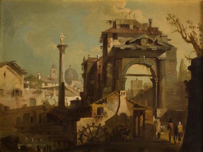Udsigt over en italiensk by af Francesco Guardi
