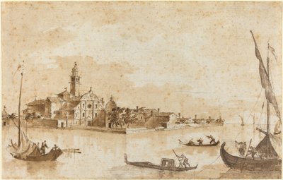 Øen San Clemente af Francesco Guardi and Giacomo Guardi