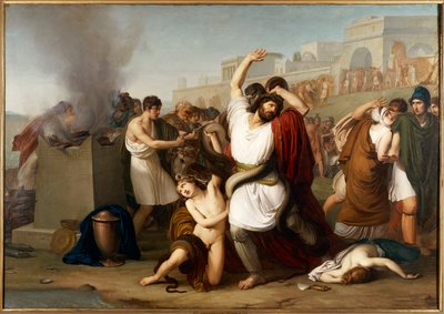Maleri af trojanske præst Laocoon, Milano, Italien af Francesco Hayez
