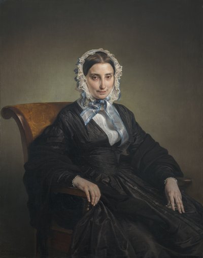 Portræt af Teresa Manzoni Borri Print af Francesco Hayez