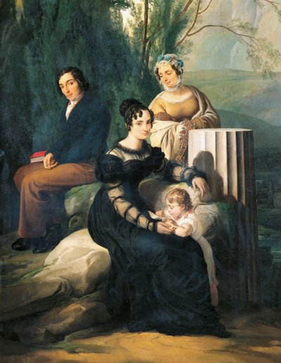 Portræt af Borri Stampa-familien, 1822. af Francesco Hayez