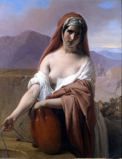 Rebecca ved brønden. Maleri af Francesco Hayez. Brera Akademi. Milano af Francesco Hayez