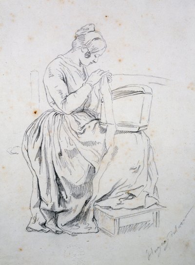 Studie til portræt af hans kone af Francesco Hayez