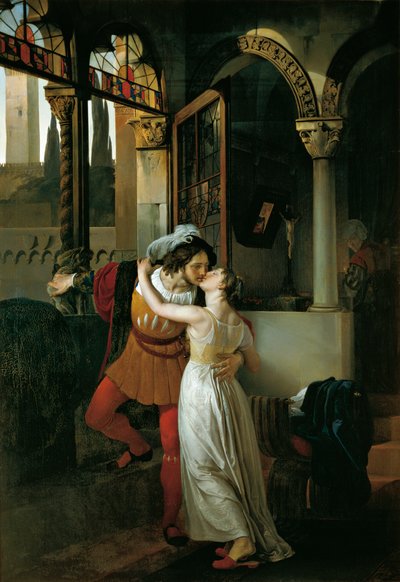 Romeo og Julies sidste kys af Francesco Hayez
