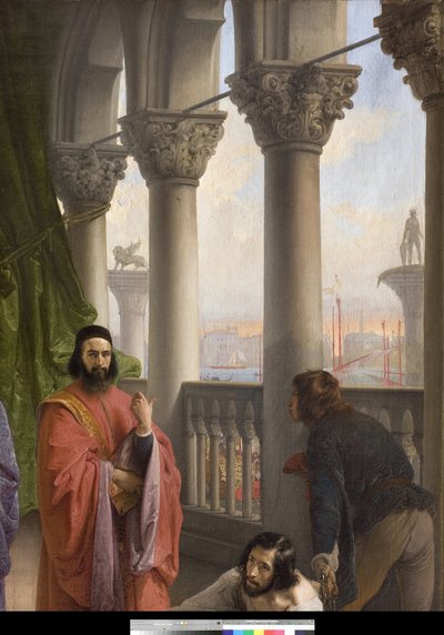 Det sidste møde mellem Jacopo Foscari og hans familie før de blev forvist, 1838-40 af Francesco Hayez
