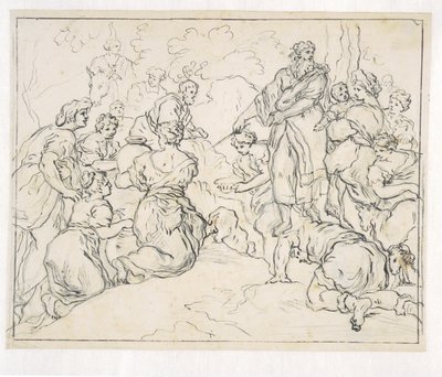 Moses slår klippen af Francesco La Marra