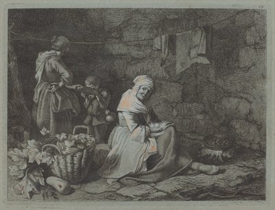 Interiør af et hus af Francesco Londonio