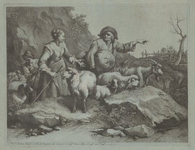 Bondemand med sæk og to hyrdeinder, efter 1765. af Francesco Londonio