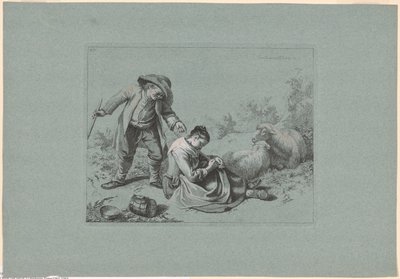 Planche 10, fra sættet med 12 pastoralscener af Francesco Londonio