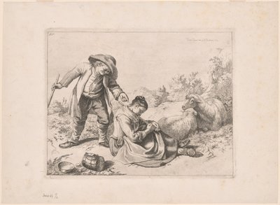 Planche 10, fra sættet med 12 pastoralscener af Francesco Londonio