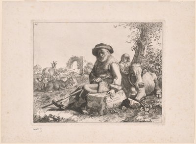 Planche 11, fra sættet med 12 pastoralscener af Francesco Londonio
