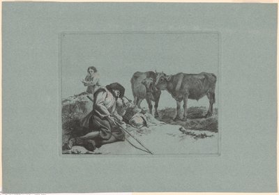 Planche 7, fra sættet med 12 pastoralscener af Francesco Londonio