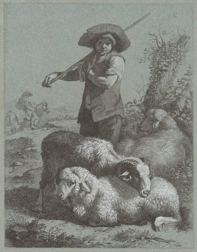 Hyrdedreng med får, 1764. af Francesco Londonio