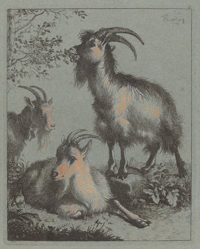 Tre geder, 1758. af Francesco Londonio