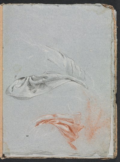 Verona Skitsebog: Draperistudier side 17, 1760. af Francesco Lorenzi