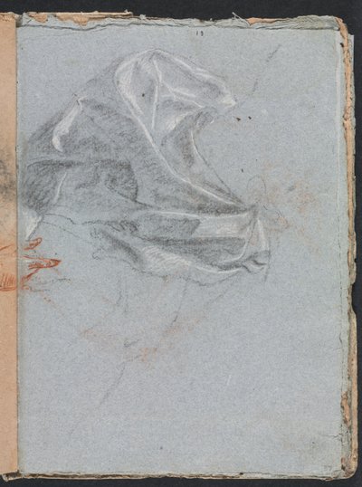 Verona Skitsebog: Draperistudie side 37, 1760. af Francesco Lorenzi