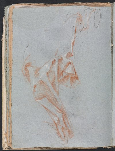 Verona Skitsebog: Draperistudie side 38, 1760. af Francesco Lorenzi