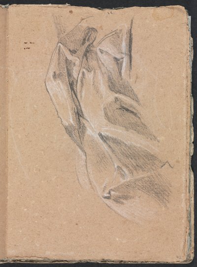 Verona Skitsebog: Draperistudie side 43, 1760. af Francesco Lorenzi