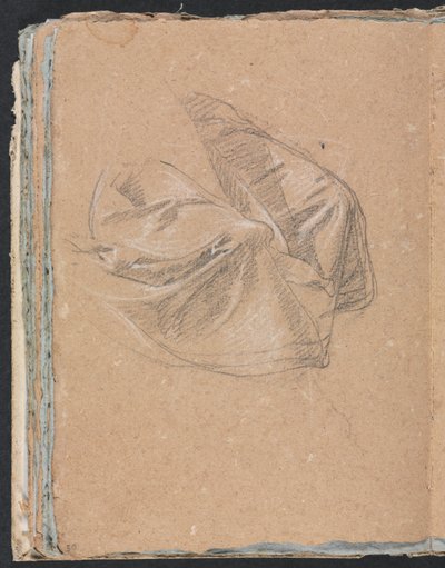 Verona Skitsebog: Draperistudie side 50, 1760. af Francesco Lorenzi