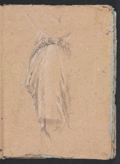 Verona Skitsebog: Draperistudie med albue side 5, 1760. af Francesco Lorenzi