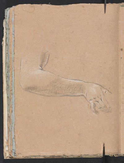 Verona Skitsebog: Kvindehøjre arm og hånd side 44, 1760. af Francesco Lorenzi