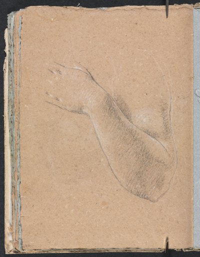 Verona Skitsebog: Venstre arm og hånd side 46, 1760. af Francesco Lorenzi
