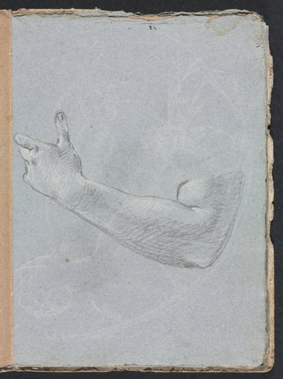 Verona Skitsebog: Venstre arm og hånd side 47, 1760. af Francesco Lorenzi