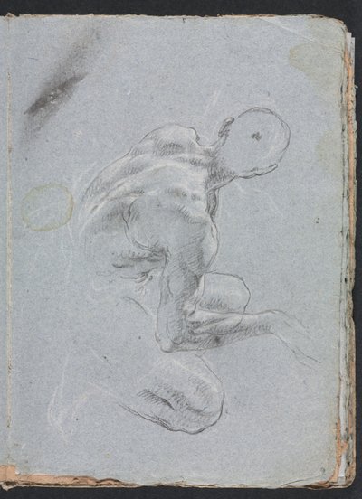 Verona Skitsebog: Mand nøgen fra bagsiden side 9, 1760. af Francesco Lorenzi