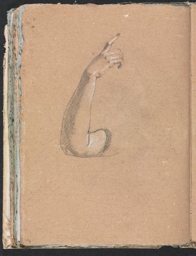 Verona Skitsebog: Højre arm og hånd side 66, 1760. af Francesco Lorenzi