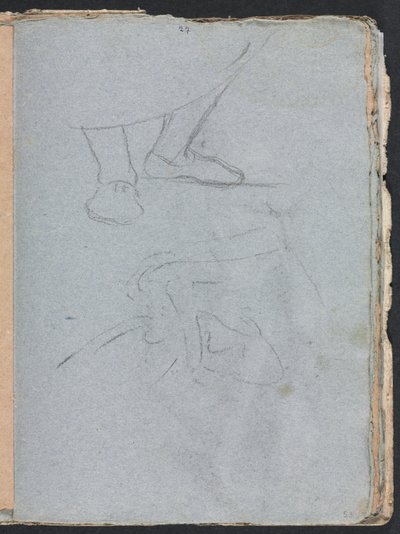 Verona Skitsebog: Studie af fødder side 53, 1760. af Francesco Lorenzi