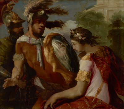 Rinaldo and the Mirror-Shield, ca. 1650-55 (olie på kobber) af Francesco Maffei