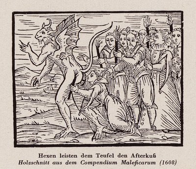 Hekse, der kysser djævelens anus af Francesco Maria Guazzo