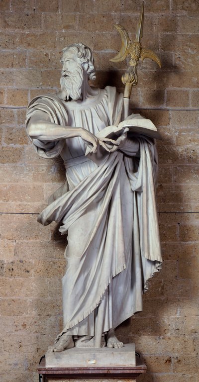 St Thaddeus, marmorskulptur af Francesco Mochi (1580-1654), Museum for katedralværker, Orvieto, Italien af Francesco Mochi
