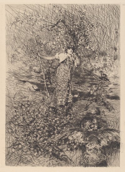 Tyrkiernes vogter [Gardeuse de dindons] af Francesco Paolo Michetti